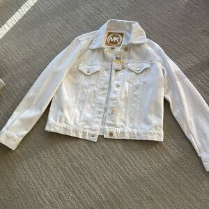 Brand new Michael Kors white denim jacket